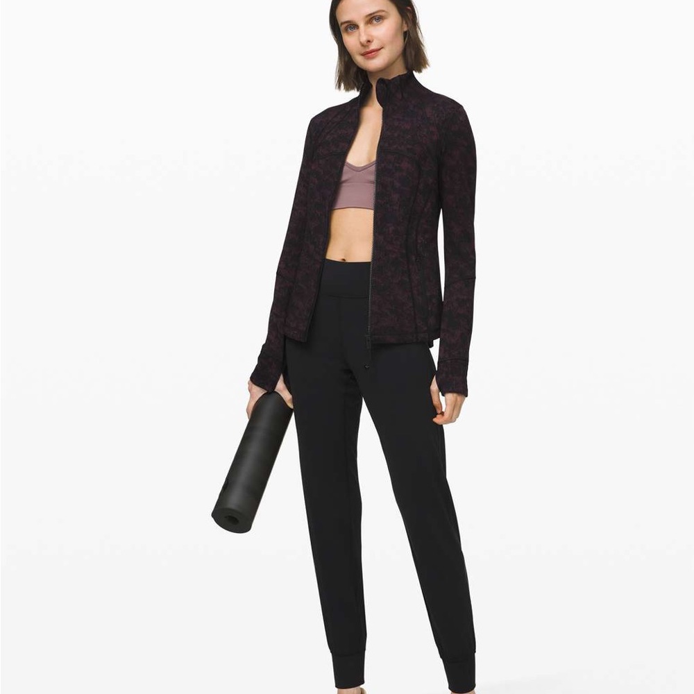 Lululemon Define Jacket *Luxtreme Misted Jacquard Black Black Cherry